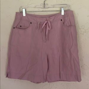 J Jill Women’s Dk Orchid  linen shorts 10 New